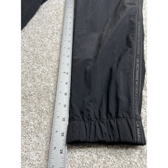 ADIDAS Black Nylon Rare Joggers La Marque Aux 3 Bandes Track Pants Small - Picture 6 of 10